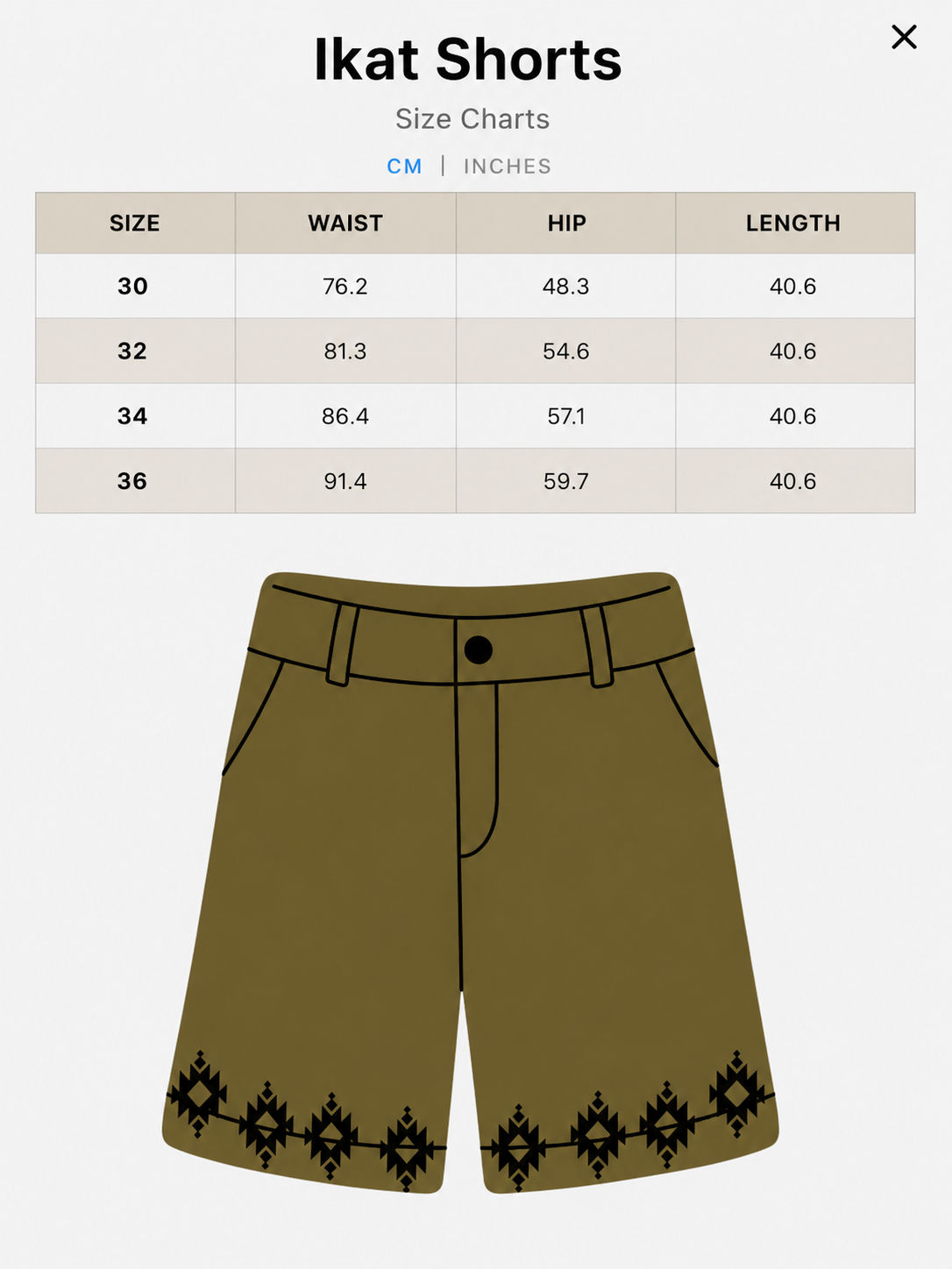 Ikat Shorts